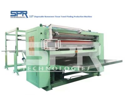 China Spunlace Automatic Disposable Floding Towel Diaposable Tissue Cotton Cloth Production 11T Facial Towel Machine Line for sale