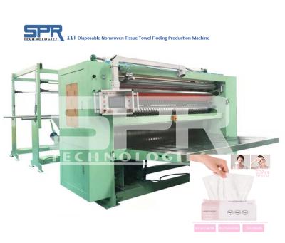 China Disposable Nonwoven Cotton Face Tissue Wipes Automatic Hand Towel V Folding Tissue Paper Production Line Disposable Nonwoven Cotton Face Tissue V Fold Machine for sale