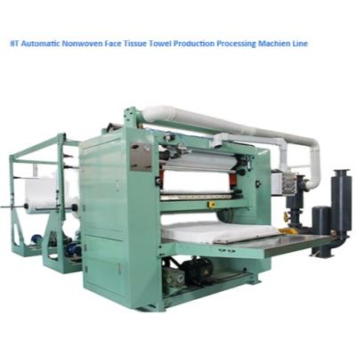 China Non Woven Soft Cotton Face Tissue Towel Folding Processing SPR-Automatic SPR-Automatic SPR-Automatic Nonwoven Tissue Clean Towel Cotton Spunlace Cutting Production Processing Processing Line V-Folding Wrapping Line for sale