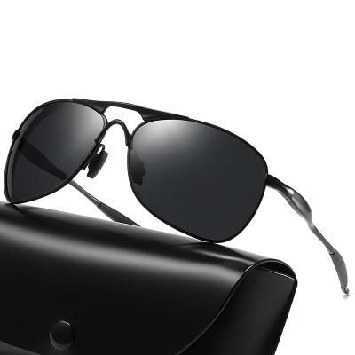 China Fashion Sunglasses Shape New Men's Polarized Sunglasses Driving Double Beam Women Pilot Sun Glasses Sunglasses Metal for sale