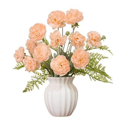 China Silk Nordic Style large artificial latex flower vase pots artificial flowers for home decor for sale