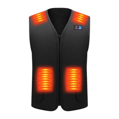 China QUICK DRY K01 9 Heating Zones Dual Switch Waterproof Heated Vest Heating Clothes Utility Vest for sale