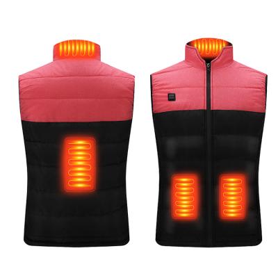 China JIALIANG M08 QUICK DRY Pink 4 Heating Zones Electric Heated Vest 5V USB for sale