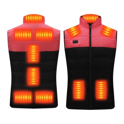 China JIALIANG M08 QUICK DRY Pink 11 Heating Zones Double Switch Electric Heated Vest 5V USB for sale