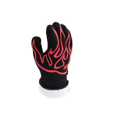 China Anti-Slip Extreme Heat Resistant Silicone Grill High Temperature Barbecue Gloves for sale