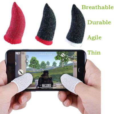 China Slim Mini Sweatproof Cots Game Finger Sleeve Breathable Durable For Mobile Phone Games Black Red White for sale