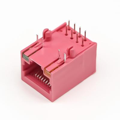 China Through the single hole left gigabit without Emi Finger Rj led 45 Jack for sale