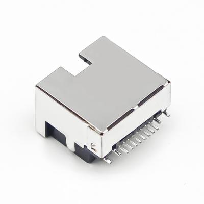 China Through Hole Plastic Top Entry Rj45 Modular Jack Smt Vertical Connector for sale