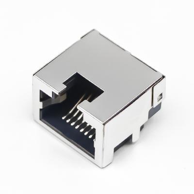 China Through Hole Modular Jack Single Port Side Entry Shielded Very Low Profile Rj45 Connector for sale