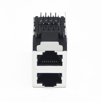 China Through Hole Free Sample 99B01-2X1-B PCB Ethernet 2x1 Port Rj45 Modular Connector for sale