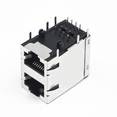 China Through Hole Free Sample 99B01-2X1-D Without Magnetics 2x1 Female Port Rj45 Connector for sale