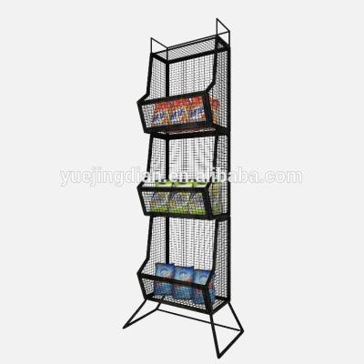 China Supermarket floor hign capacity wire laundry soap powder display rack standing washing powder wire shelf for sale