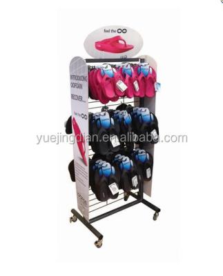 China Supermarket Shoes Retail Store Floor Standing Metal Storage Shoe Rack for sale