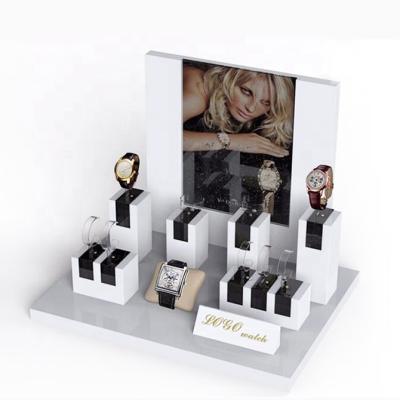 China Luxury Jewellry Shop Countertop Watch Display Stand / Wooden Display Wristwatch Stand for sale