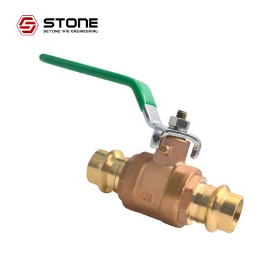 China Water/Oil/Gas Lead Free OEM Bronze Press Ball Valve 1/2