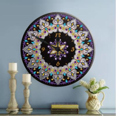 China HUACAN New Arrival 5D Diamond Painting Clock Special Shaped Diamond Embroidery Art Rhinestone Handicraft Home Decor CLASSIC Art for sale