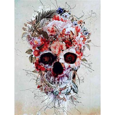 China New High Quality Rhinestone Drill Diamond Painting Portrait Skeleton Flower Cross Stitch Classic/Postmodern Abstract Full Mosaic Home Decoration for sale