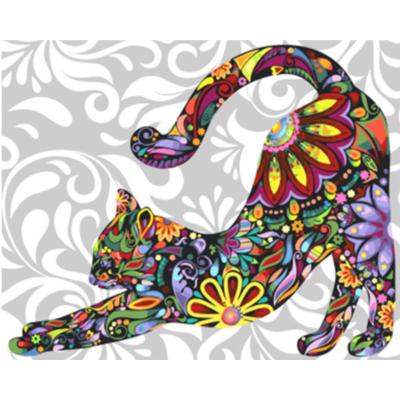 China HUACAN Cat DIY Modern Animal Painting By Numbers Colorful Picture Home Decor For Living Room Handmade Unique Gift Frameless for sale