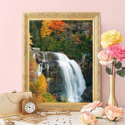 China Modern Huacan Diamond Painting Waterfall Landscape Wholesale Diamond Embroidery Sale Tree Home Decor for sale