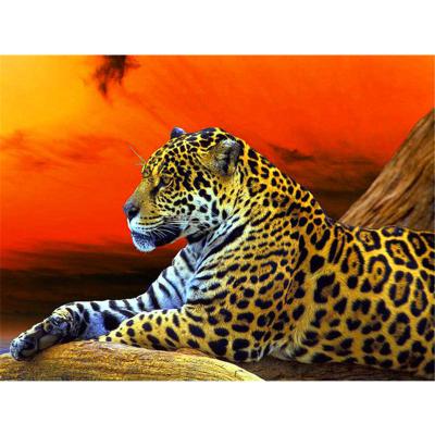 China 100% Full Modern DIY Diamond Art Painting Leopard Wholesale Diamond Embroidery Sale Animal High Quality for sale