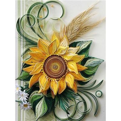 China Wholesale Indoor Diamond Embroidery Flower Room Decor Diamond Painting Sunflower New Arrival Bedroom Resin Stones for sale