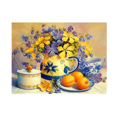 China Simple and Beautiful Blue Charming Flower 5d Diy Modern Export Diamond Painting for sale