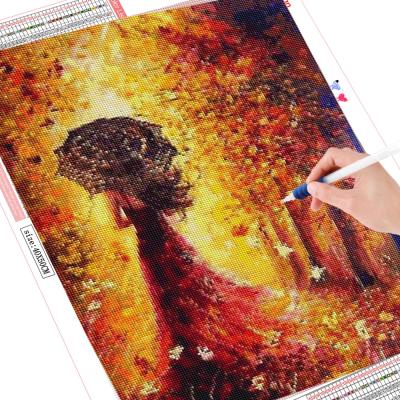 China New Classic/Postmodern Landscape of Huacan DIY Crystal Rhinestone Diamond Painting Autumn Wholesale Diamond Embroidery Portrait WomanDecor for Home for sale