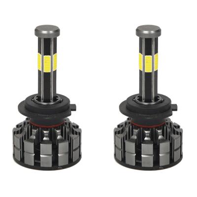 China Auto Lighting System H7 Led Headlight 6 Side Cob Chips 6000K 8000LM Led Accessories Auto Light Universal for sale