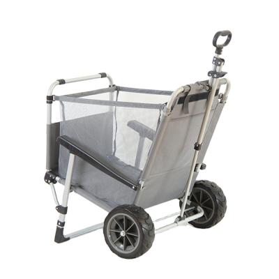 China 13 Inch Modern Lawn Mower Wheelbarrow Beach Cart Garden Trailer 3.25-8 Wheel With PU Flat Free Tire for sale