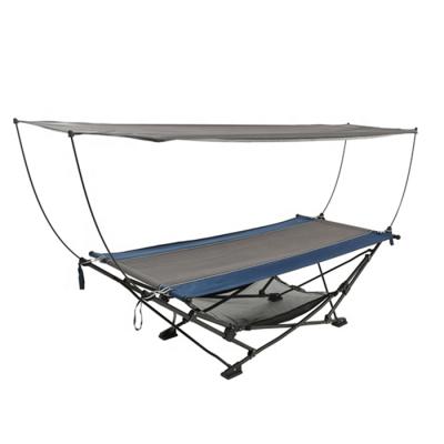 China Modern Hammock with Stand Camping Hammock Double Folding Stand Outdoor Swing Bed Double Hammock Chair with Storage Carry Bag for sale