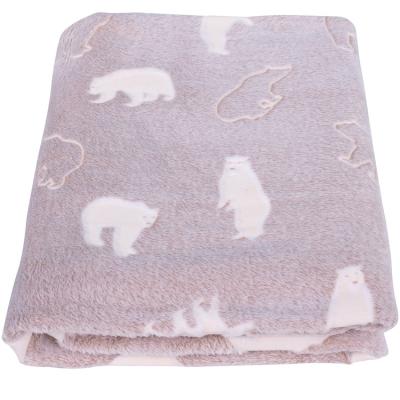 China PORTABLE Kids Cartoon Glow in the Dark Blanket, Plush Blankets Custom Kids, Polar Bear Blanket with Pattern for sale