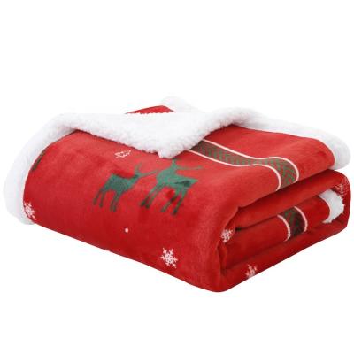 China Single Hot Sale Baby Fleece MIT Fleece Pelz Sleep Red Pod Truck Cute Christmas Throw Blanket for sale