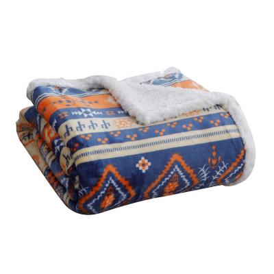 China Bohemian skin boho throw baby breath sherpa friendly soft organic fleece line winter travel bohemian blanket for sale