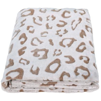 China Skin Friendly Light Weight Super Soft Plush Blanket Throw, Brown Leopard Designer Flannel Fleece Throw Blanket, Custom Print Fur Blanket For Baby for sale