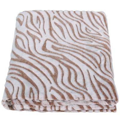 China Baby Skin Friendly Super Soft Cashmere and Muslin Adult Blankets, Cute Nap Blanket, Brown Zebra Plush Flannel Fleece Infant Micro Throw Blanket for sale