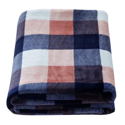 China Washable coral powder plaid blankets for winter, kids custom other blankets plush, sublimation blankets dropshipping blanket manufacture for sale