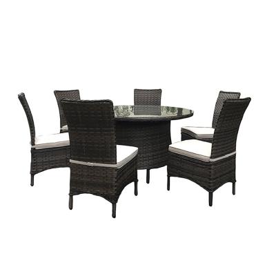 China Modern Hot Sale Modern Garden Patio Furniture Outdoor Rattan Dining Set for sale