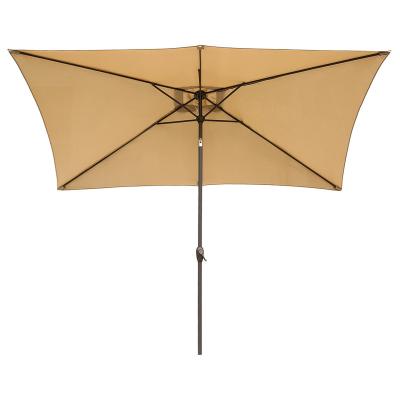 China Traditional Outdoor Promotional Patio Umbrella Market Umbrella 2x3M Square Umbrella With Crank Center Pole Umbrella for sale