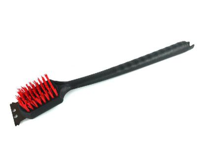 China Hot Selling Easily Cleaned Customize Nylon Bristle PP Handle BBQ Grill Free Cleaning Brush for sale