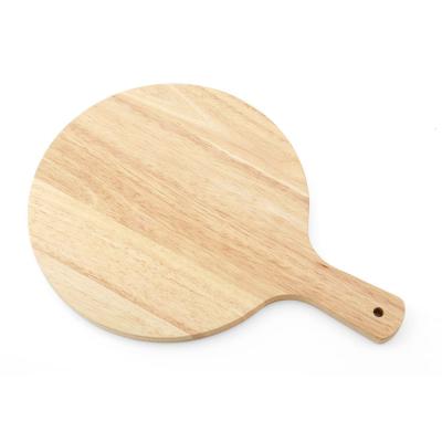 China Disposable Hot Sale Kitchen Accessories Round Pizza Rubber Wooden Skin With Wooden Handle for sale