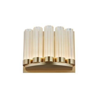 China Modern luxury hotel home villa lobby decoration modern wall lighting living room decor gold glass led wall lamp for sale