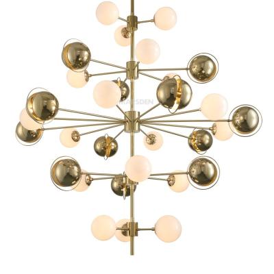 China MARSDEN Modern Decorate LED Chandelier Chandelier Large Contemporary Brass Luxury Long Living Room Villa for sale