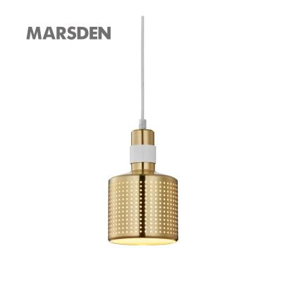 China MARSDEN E14 LED Modern Single Polished White Small Aluminum Pendant Lamp for sale