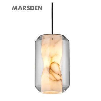 China MARSDEN E27 Modern Dining Room Restaurant Pendant Marble Pendant Lighting Nordic Stone Pendant Lamp for sale