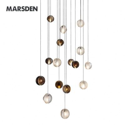 China Modern Bubble Glass Blown Crystal Ball Pendant Lamp Used Chandelier Lights &Pendant Lighting for sale