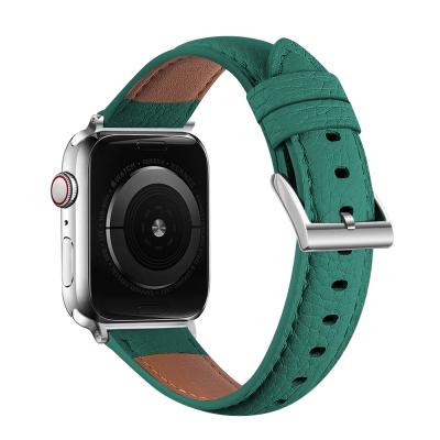 China New Design Genuine Leather Watch Band Adjustable For Apple Watch Iwatch Series 5 42mm Leather Strap Band for sale