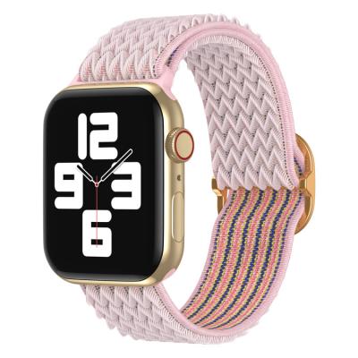 China Adjustable Adjustable Smart Watch Band Nylon Sport Braided Apple Watch Band 44mm For Iwatch 7 for sale