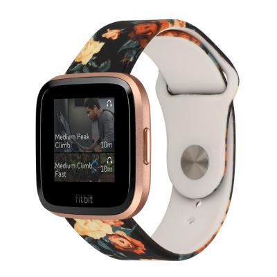 China New Arrival 2021 Strap Soft Strap For Fitbit Versa Style Replacement Strap Soft Silicone Strap Watch Band Printed Rubber Bands Sports for sale