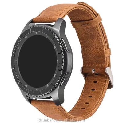 China Luxury Crazy Horse Skin Leather Strap for Samsung Retro Speed ​​S3 Frontier R760 R770 Band Men Genuine Leather Strap for sale