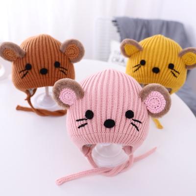 China Wholesale Soft Beanie Children's Baby Winter HATS Boys And Girls Hat Cute Cartoon Cat Keep Warm Kids Knitted Hat for sale